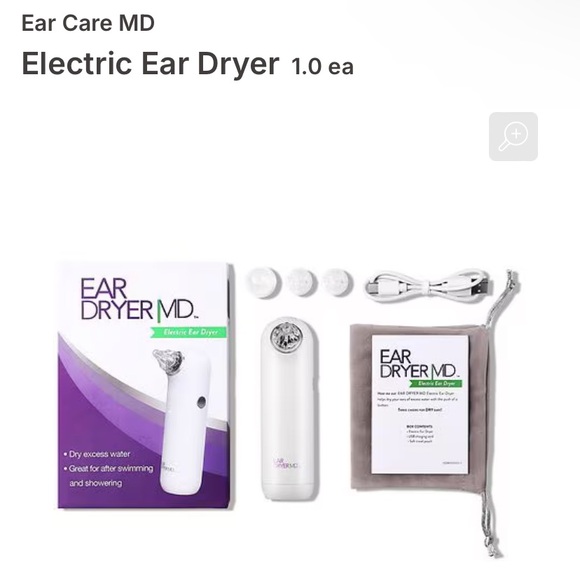 🎈Ear Dryer MD Electric Dries Excess Water After Swimming or Showering, New - Picture 2 of 14